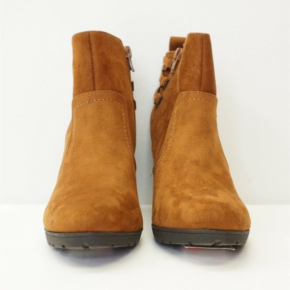 Rialto Womens Shoes Sonny High Heel Ankle Boot Bootie Walnut Faux Suede 8 M - Picture 3 of 8